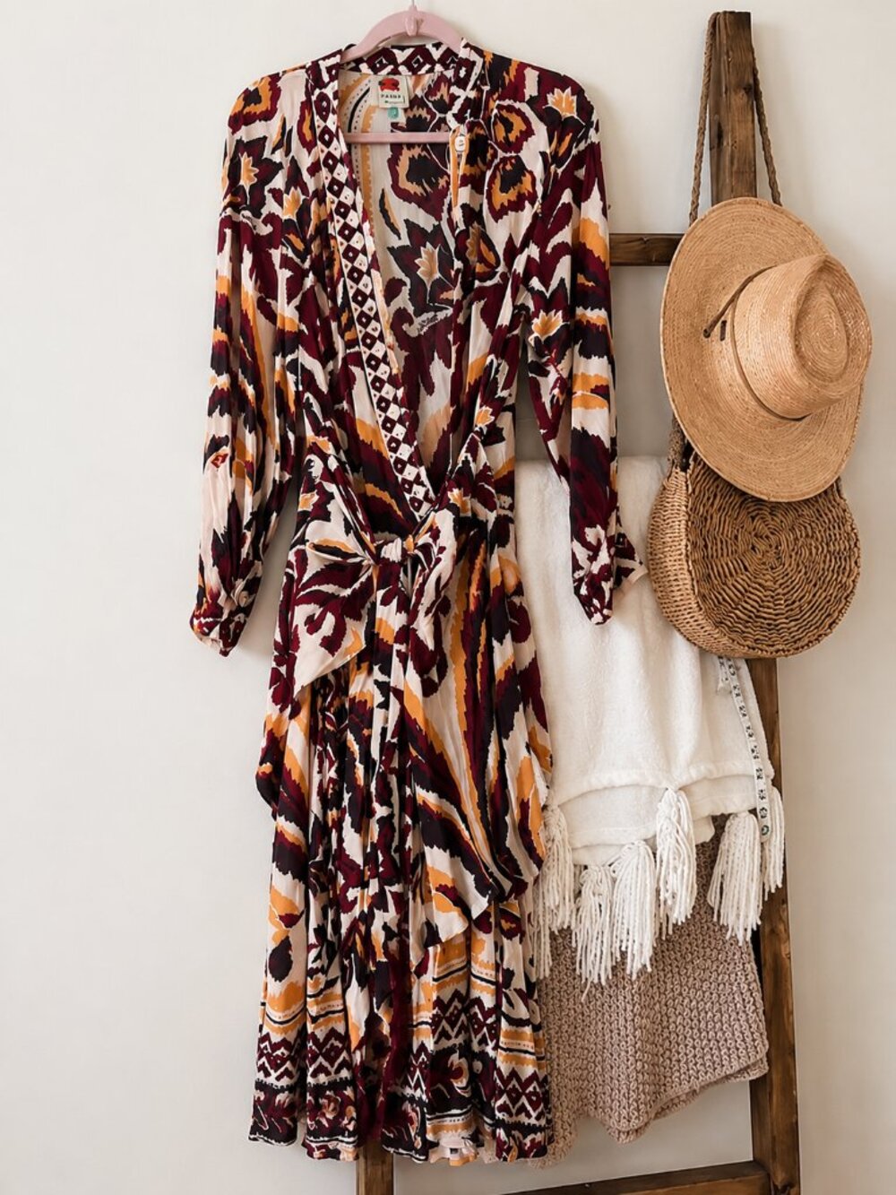 FARM Rio Toucan Scarf Maxi Dress Large | Anthropologie | Tropical Floral Print